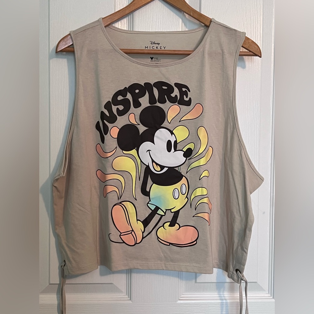 Mickey Mouse Inspire Sleeveless Crop Top NWOT Size 3XL